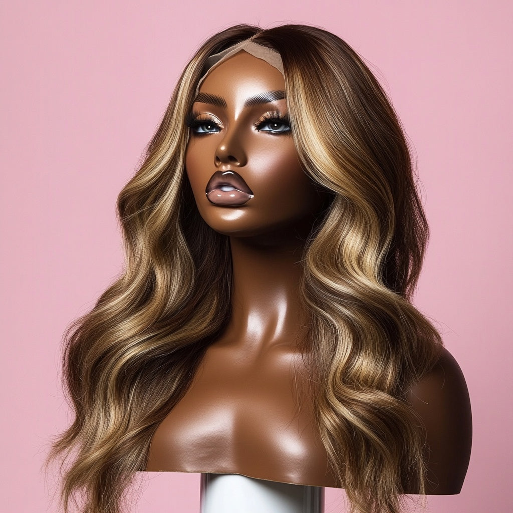 Blonde Highlight Body Wave HD Lace Front Wig